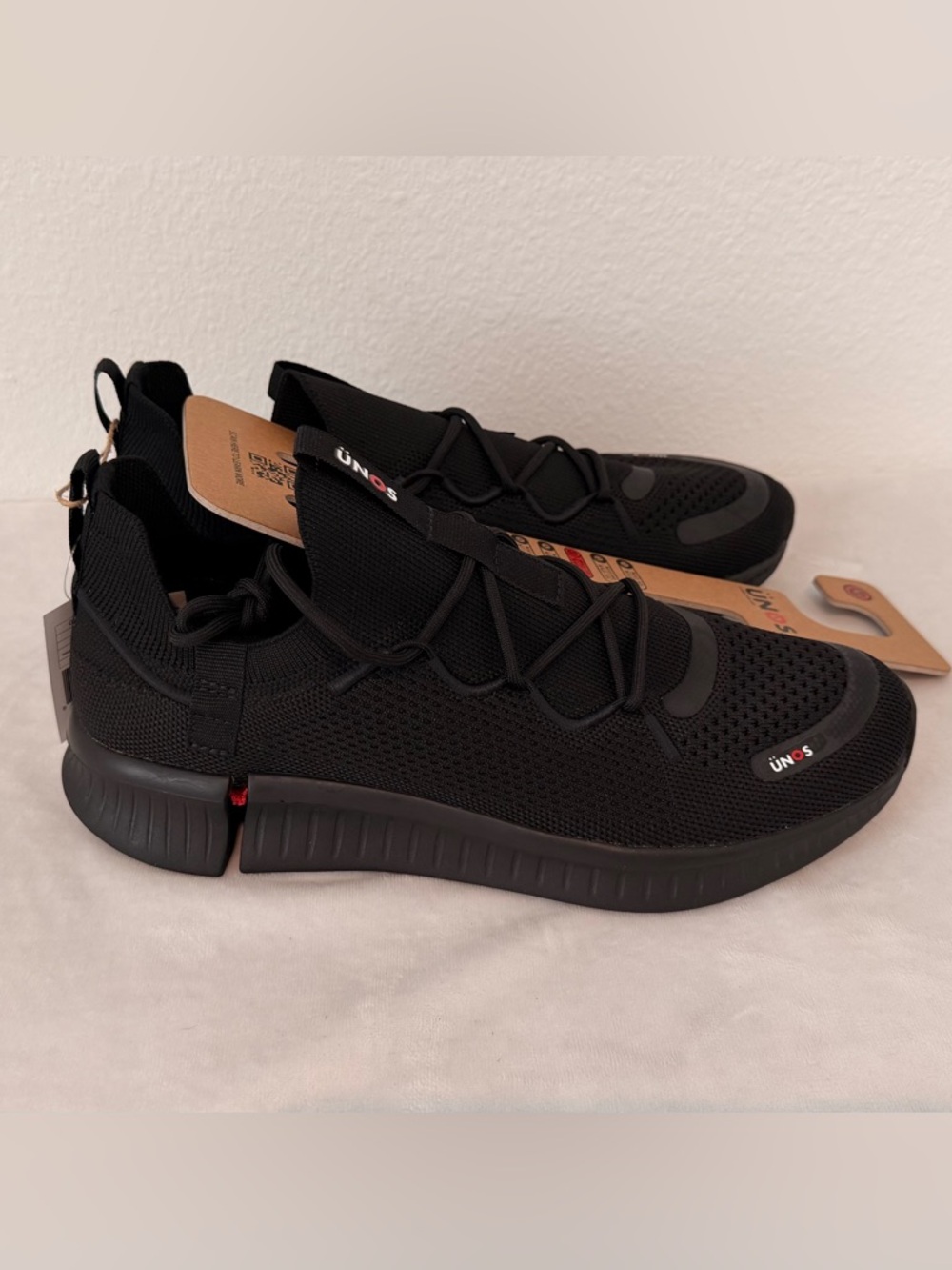 Men's Black Knit Slip-On Sneakers - Lightweight Casual Trainer